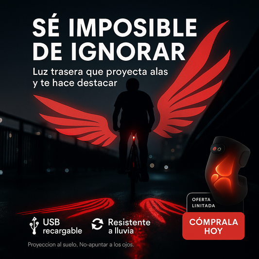 LUZ TRASERA PARA BICICLETA - ALAS DE ANGEL 🪽✨