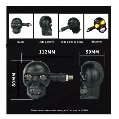 4 Exploradoras Led Laser Bicolor Calavera