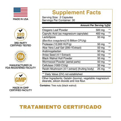 🌿 CÁNDIDA CLEANSE 1000mg 60 Caps