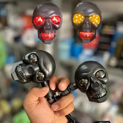x4 Exploradoras Led Laser Bicolor Calavera / moto +Kit de instalación 🏍