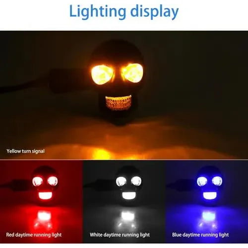 x4 Exploradoras Led Laser Bicolor Calavera / moto +Kit de instalación 🏍