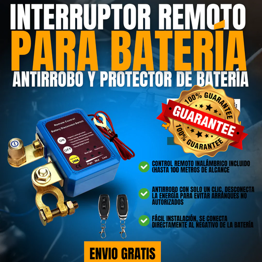 INTERRUPTOR REMOTO INTELIGENTE PARA BATERÍA ANTIRROBO 🔋