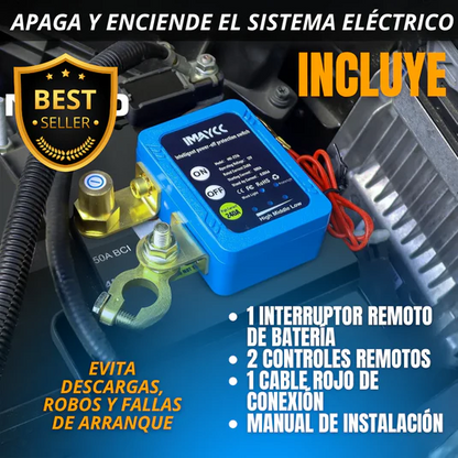 INTERRUPTOR REMOTO INTELIGENTE PARA BATERÍA ANTIRROBO 🔋