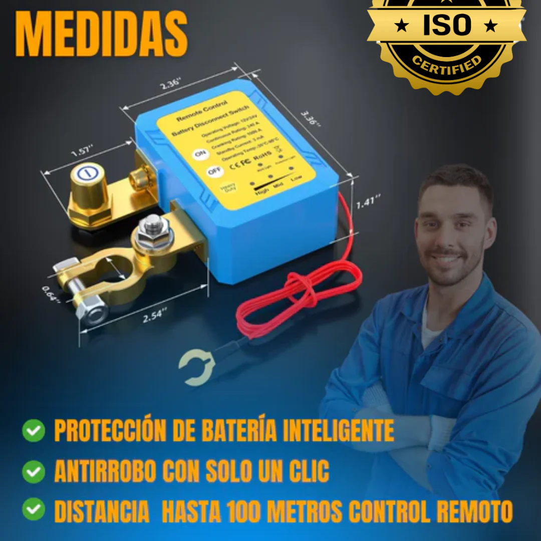 INTERRUPTOR REMOTO INTELIGENTE PARA BATERÍA ANTIRROBO 🔋